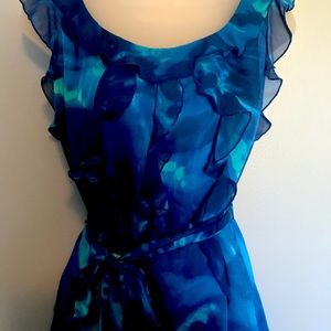 Beautiful blues sleeveless top